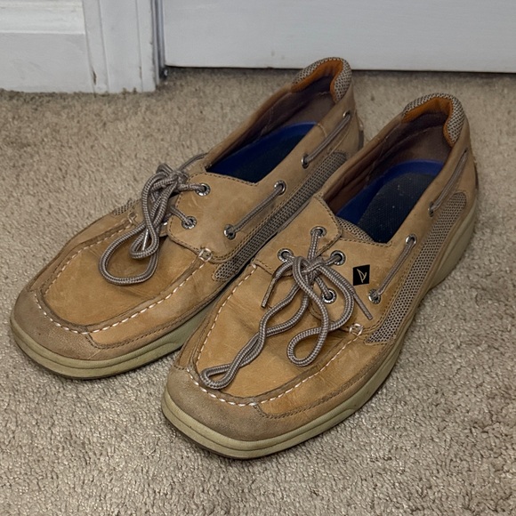 Sperry Men’s Light Brown Boat Shoes - Picture 1 of 7